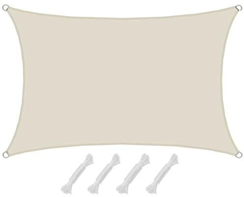 AMANKA 98% UV Schutz: Sonnensegel Wasserdicht 1x2m - Sonnensegel für die Terrasse Segeltuch Sonnenschutz Schattenspender Garten Sonnenschutz Sonnensegel Outdoor Sonnensegel Balkon Segel für Terrasse