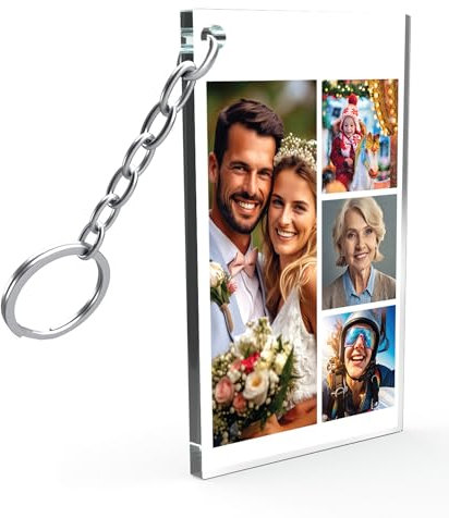 Star Online Personalised Keyring Custom Photo Printed Keyrings Acrylic Keepsake Gifts For Women, Men Birthday Presents (Image 4)