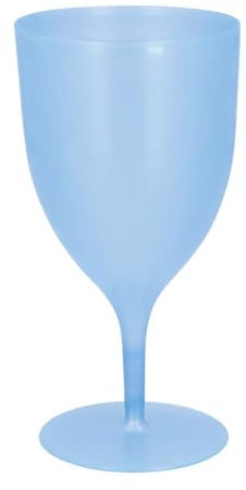 Boland - Verre À Pied RÉUTILISABLE Opaque 350ML Bleu