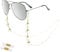 EegantCho Modische Brillenkette der Frauen, Sonnenbrille Anti Verlust, Lesebrille Rahmen, vergoldeter Farbschutz, exquisite Geschenkbox Verpackung (Lilie des Tals)
