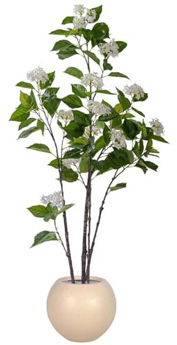 MTSYXYM Künstlicher Bonsai-Baum,Künstliche Kirschblütenbäume,Gefälschte Pflanzen Künstliche Bonsai,Landschaftsdekoration,grüne Pflanze for Bauernhaus, rustikales Zuhause, Raum.(Wit,H200cm)