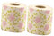 2 Rolls Rose Print Toilet Paper, Bamboo Pulp Floral Tissue, Decorative Bathroom Rolls for Home, Kitchen, Office, Travel, Party