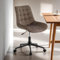 IDIMEX Drehstuhl Alison höhenverstellbar grau - Bürostuhl mit Rollen weicher Stoffbezug modernes Design für Home-Office Arbeitszimmer