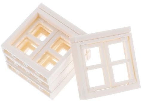 Yardwe Dollhouse Mini Windows Plastic Miniature Decor Realistic Window Models Essential for Miniature House Setting