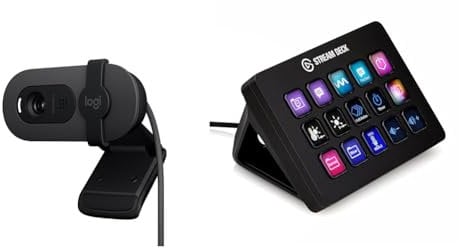 Logitech Brio 100 Full & Elgato Stream Deck MK.2 – Studio
