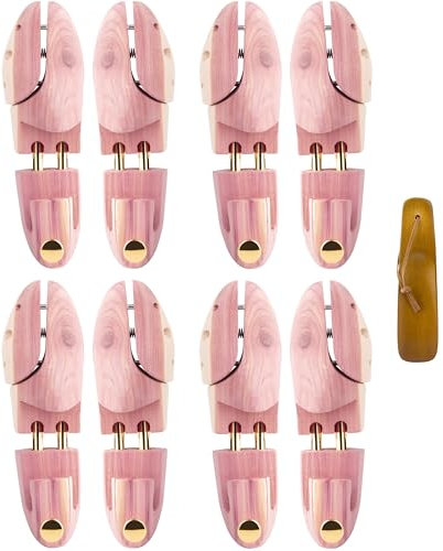 SULPO 4 PaareSchuhspanner Zedernholz Schuhdehner Schuhweiter verhindern Faltenbildung und Deformationen, Größe 43-44