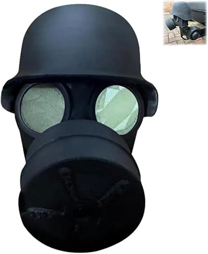 Generisch Capuchon d'attelage de remorque, design amusant de casque à gaz – Capuchon de protection en plastique, ajustement universel, protection contre la rouille pour boule de remorque, résistant