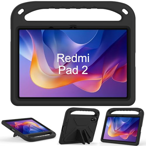 XunyLyee Hülle Kinder für Xiaomi Redmi Pad 2 2025 11 Zoll | Stoßfeste EVA Schutzhülle für Kinder, Schwarz