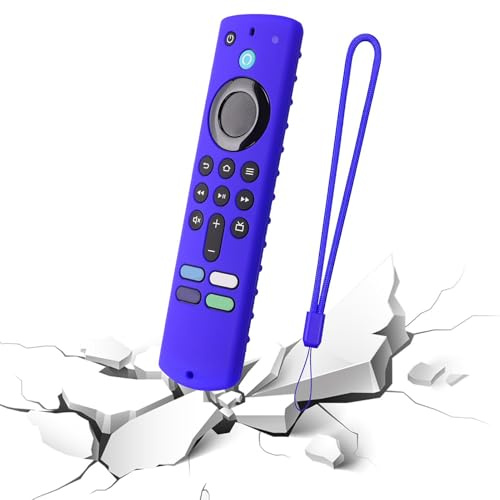 Silikon Fernbedienung Hülle, Silikon Hülle Für Fi-re TV Stick 4k, SIL-ikon Fernbedienungs Abdeckung, rutschfeste S-ilikon H-ülle Mit Umhängeband, Wasserdichtes Anti Drop Gehäuse