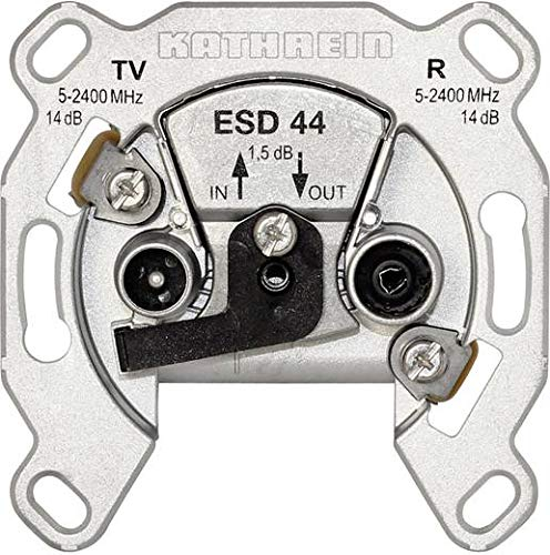 Kathrein ESD 44 Antennen-Steckdose, Durchgangstyp für BK und Sat (1 Stück)