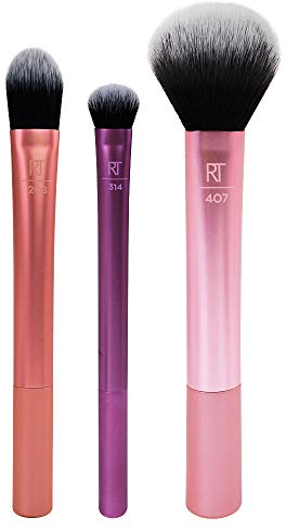 Real Techniques Coffret Voyage 3 Pinceaux de Maquillage + 1 trousse de voyage