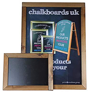 Kreidetafeln UK gerahmt Tafel und Poster Halter, Holz, dunkle Eiche, 66 x 48 x 2 cm