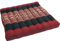 GURU SHOP Sitzkissen, Bodenkissen, Bodenmatte Thai, aus Kapok, 50x50 cm - Rot/schwarz