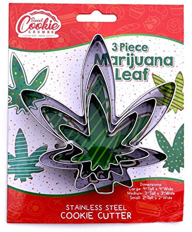 Sweet Cookie Crumbs Ausstechform Marihuana-Blatt, Edelstahl