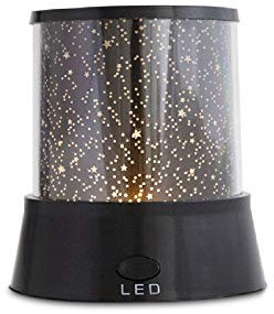 Status LED Star Projector Night Light, Black