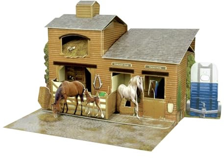 Santoro Pop Up Places, 3D-Pop-Up-Grußkarte – Pferdeställe – Für Ihn, Für Sie, Familie, Freunde, Geburtstag, Jubiläum