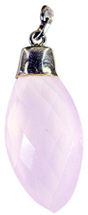 RIYO Gemme Donne Quarzo Rosa per Bambini Gioielli in Argento Ciondolo Intrecciato Rosa n