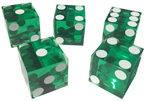 Cutefly 5 x Folie versiegelt grün Neue Perfect 19 mm Precision Casino Würfel/Craps Atemberaubende