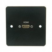 Black Metal HDMI Wall Plate. 5 Metre In Wall CL3 Rated Cable 4K HDMi 2.0v. Single Gang