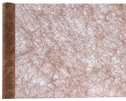cama24com Tischläufer Tischband Braun Chocolate Polyester Vlies 25 m x 30 cm Premium Rolle Tischdeko mit Palandi Sticker