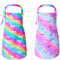 PASHOP Kinderschürze, Regenbogen-Einhorn-Schürzen mit Taschen, für Mädchen, Jungen, Kleinkinder, Schürze zum Malen, Kochen, Backen, 2 Stück