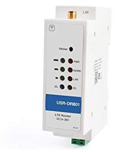 NGW - 1 routeur industriel 4G sur rail DIN - Prend en charge tous les réseaux - Petite taille - 5 modes - 12 fréquences - Coque V0 - Ignifuge - USR-DR801.