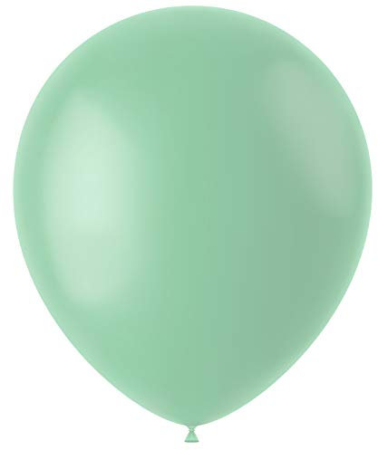 Folat 19654 - Latex Luftballons Oval - hellgrün matt - 33cm - 100 Stk.