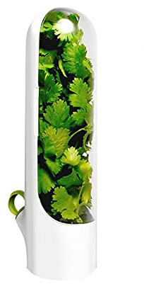 POHOVE Herb Savor Pod Fresh Herb Keeper Saver and Herb Storage Container Keeps Greens of Fresh Vegetable Preservation Bottle Keep-Fresh Cup for Storage Cilantro,Mint,Parsley,Asparagus