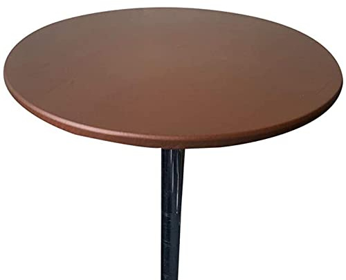 YCDZSW Runde Tischdecke,Gartentischdecke,Elastischer Rand, Wetterfest Für Zuhause, Partys, Urlaub, Hochzeit, Restaurant Größe Wählbar (Braun,Durchmesser 60cm)