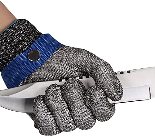 Gant Anti Coupure WXYZ 316 Gants résistants à Couper en Acier Inoxydable, Gants de Travail de sécurité antidérapante de qualité Alimentaire, Confortable et Respirant (Size : 2pcs/XXL)