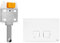 Cassetta WC Incasso con Doppia modalità di Scarico 6/3 Litri, Completa di placca di Comando WC Disponibile in Diverse colorazioni (Bianco)