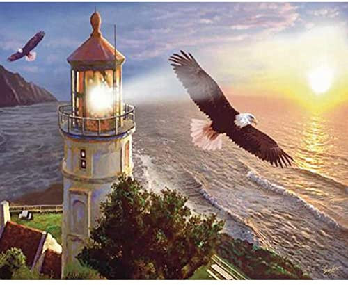 Amdieu 5000 Teile Puzzle Seagull Lighthouse Puzzles für Kinder