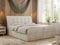 MKS MEBLE Boxspringbett 180x200 Beige Samt, Bett mit Multipocket Matratze H3 und Topper, Polsterbett 180x200 mit Bettkasten und Kopfteil, DIEGOS Beige Velvet
