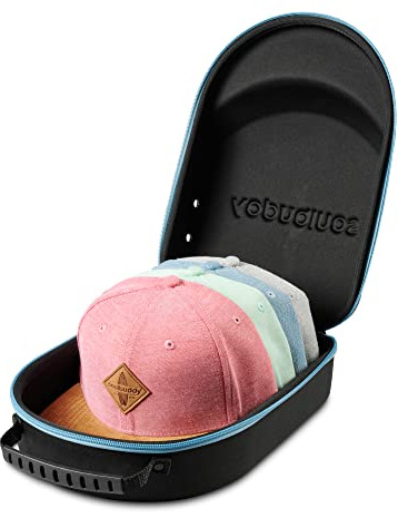 Soulbuddy Custodia Rigida per 4 Cappellini – Scatola Porta Cappelli da Viaggio per Snapback, Trucker, Baseball Cap - Leggera e Compatta