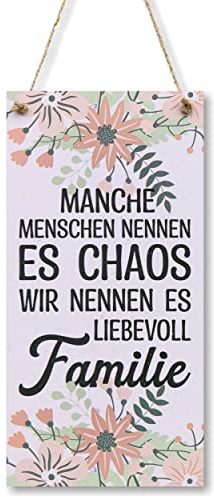 CARISPIBET Manche Menschen nennen es Chaos Wohnkultur Lustige Schilder Hausschilder Heimdeko mit Humor Hausdeko Wohndeko Wanddeko 30 x 15 cm