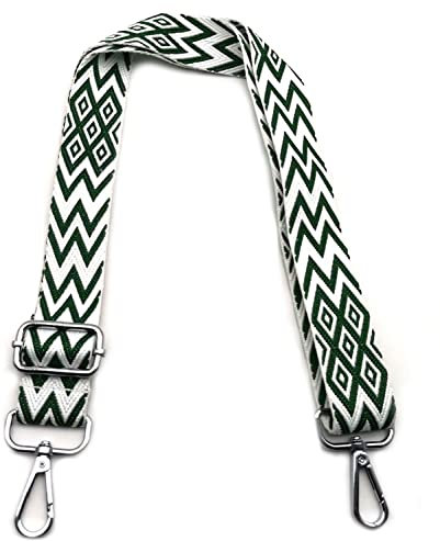 Taschengurte zum Wechseln Grün, Verstellbarer Schultergurt für Taschen, Taschengurt Breit Schulterriemen mit Karabiner Silber 3.8cm, Umhängegurt für Tragegurt Taschen für Damen Taschen DIY, #8