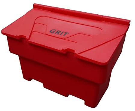 BritishBins Standard Red 200 ltr Rock Salt Storage Bin Grit Dispenser Plastic Box Container