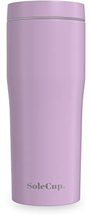 SoleCup Leakproof Travel Mug (480ml), Insulated Coffee Mug with Quick-Press Closure, Drinks Stay Hot for 12 Hours, Cold for 24 Hours, Double-Walled Travel Mugs for Hot Drinks (Violet)