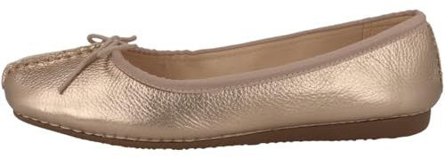 Clarks Women's Freckle Ice Ballet Flats, Copper Metallic, 6.5 UK