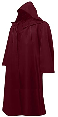 TIMELYE Halloween Kostüm Vampir Damen Halloween Kostüm Stretch Kostüm Erwachsene Vampir-Kostüm Bequeme Aufblasbare Kostüme Umhang Unisex Halloween Kostüm Kinder Kapuzenumhang(2-Wine,XXL)