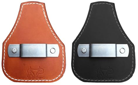 2 Leather Tape Measure Holder Belt, Tape Measure Clip Storage Holder, Measuring Tape Holder, Leather Craft Tape Measure Belt Holder, Belt Attachments for Most Tape Measures