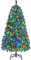 Yaheetech 152,5cm LED Künstlicher Weihnachtsbaum mit 396 Zweigen & 200 Warmweißen und Mehrfarbigen Lichtern, 9 Lichtmodi, Klappsystem Christbaum Tannenbaum Kunstbaum, Grün