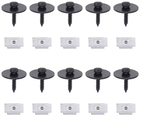 Unterfahrschutz Einbausatz Unterdeckel Clips Motor Unterboden Schutz Reparatur Motorschutz Blechmutter Schraube Klammer für E Klasse W124 S124 A124 W210 S210 C Klasse W202 W203 W204 190 W201 GLK X204