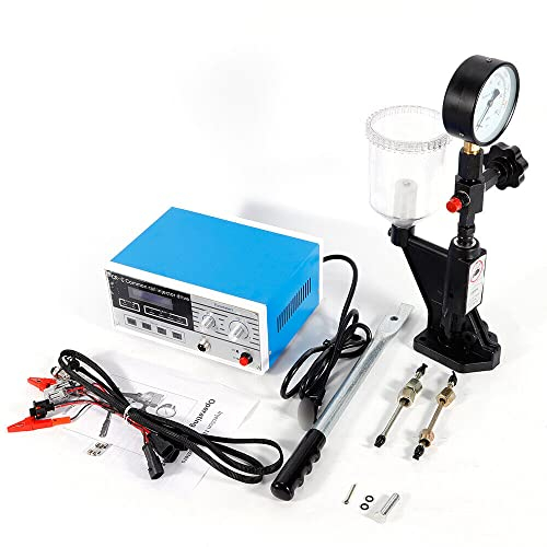 CR-C Einspritzdüsen Prüfgerät Set 0-600 bar - Multifunktions Diesel Injektor Tester Common Rail Injector Tester mit 3 Steckverbindern für alle Diesel Einspritzdüsen 220V