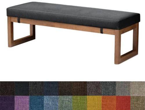 Kimgull Bankauflage Sitzkissen Bank Bankkissen Sitzauflage Sitzpolster Sitzbank Auflage Polster fur Banke Kissen Kissenauflage for Küchenbank Gardenbank Essbank (60 X 30 X 5CM Tiefes Warmes Grau)