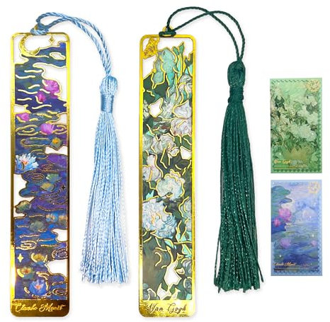 Marque Page Originaux, 2 Pack Marque Page en MéTal, Peints De Style Vintage - Grand Cadeau Pour les Amis, La Famille, les Enseignants