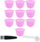 Capsulefor Dolce Gusto Lot de capsules réutilisables rechargeables pour machine à café Dolce Gusto (violet, 10 capsules, 1 cuillère et 1 brosse)