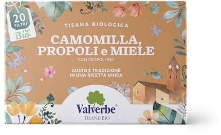 VALVERBE - Filtri di Camomilla al Miele - Pacco da 20 Unità - 887.7 cm³