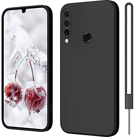 ElestBela Huawei P30 Lite Hülle Silikon Case, Ultra Dünn mit Microfiber, Kameraschutz und Bildschirmschutz, Kratzfeste Hülle für Huawei P30 Lite New Edition Schwarz
