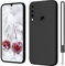 ElestBela Huawei P30 Lite Hülle Silikon Case, Ultra Dünn mit Microfiber, Kameraschutz und Bildschirmschutz, Kratzfeste Hülle für Huawei P30 Lite New Edition Schwarz